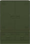 vidaXL - Hoge - kast - 67x39x95 - cm - staal - olijfgroen