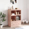 vidaXL - Hoge - kast - 67x39x95 - cm - staal - roze