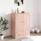vidaXL - Hoge - kast - 67x39x95 - cm - staal - roze
