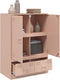 vidaXL - Hoge - kast - 67x39x95 - cm - staal - roze