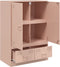 vidaXL - Hoge - kast - 67x39x95 - cm - staal - roze