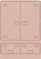 vidaXL - Hoge - kast - 67x39x95 - cm - staal - roze
