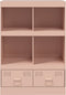 vidaXL - Hoge - kast - 67x39x95 - cm - staal - roze