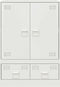 vidaXL - Hoge - kast - 67x39x95 - cm - staal - wit