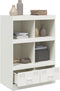 vidaXL - Hoge - kast - 67x39x95 - cm - staal - wit