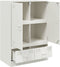 vidaXL - Hoge - kast - 67x39x95 - cm - staal - wit