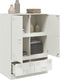 vidaXL - Hoge - kast - 67x39x95 - cm - staal - wit