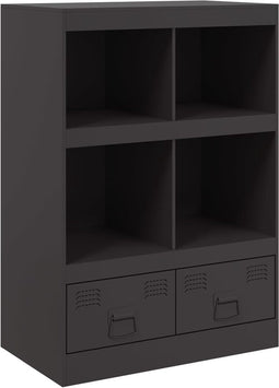 vidaXL - Hoge - kast - 67x39x95 - cm - staal - zwart