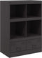 vidaXL - Hoge - kast - 67x39x95 - cm - staal - zwart