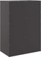 vidaXL - Hoge - kast - 67x39x95 - cm - staal - zwart