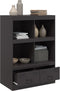 vidaXL - Hoge - kast - 67x39x95 - cm - staal - zwart
