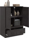 vidaXL - Hoge - kast - 67x39x95 - cm - staal - zwart