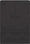 vidaXL - Hoge - kast - 67x39x95 - cm - staal - zwart
