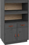 vidaXL - Hoge - kast - 67x40x108,5 - cm - massief - grenenhout - grijs