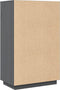vidaXL - Hoge - kast - 67x40x108,5 - cm - massief - grenenhout - grijs