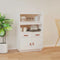 vidaXL - Hoge - kast - 67x40x108,5 - cm - massief - grenenhout - grijs