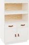 vidaXL - Hoge - kast - 67x40x108,5 - cm - massief - grenenhout - grijs