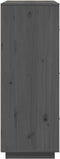 vidaXL - Hoge - kast - 67x40x108,5 - cm - massief - grenenhout - grijs