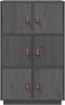 vidaXL - Hoge - kast - 67x40x108,5 - cm - massief - grenenhout - grijs