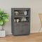 vidaXL - Hoge - kast - 67x40x108,5 - cm - massief - grenenhout - grijs