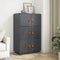 vidaXL - Hoge - kast - 67x40x108,5 - cm - massief - grenenhout - grijs