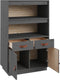 vidaXL - Hoge - kast - 67x40x108,5 - cm - massief - grenenhout - grijs