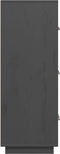 vidaXL - Hoge - kast - 67x40x108,5 - cm - massief - grenenhout - grijs