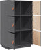 vidaXL - Hoge - kast - 67x40x108,5 - cm - massief - grenenhout - grijs