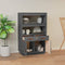 vidaXL - Hoge - kast - 67x40x108,5 - cm - massief - grenenhout - grijs