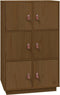 vidaXL - Hoge - kast - 67x40x108,5 - cm - massief - grenenhout - honingbruin