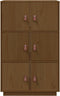 vidaXL - Hoge - kast - 67x40x108,5 - cm - massief - grenenhout - honingbruin