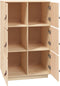 vidaXL - Hoge - kast - 67x40x108,5 - cm - massief - grenenhout