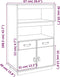 vidaXL - Hoge - kast - 67x40x108,5 - cm - massief - grenenhout - honingbruin