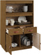 vidaXL - Hoge - kast - 67x40x108,5 - cm - massief - grenenhout - honingbruin
