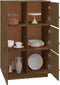 vidaXL - Hoge - kast - 67x40x108,5 - cm - massief - grenenhout - honingbruin