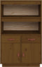 vidaXL - Hoge - kast - 67x40x108,5 - cm - massief - grenenhout - honingbruin