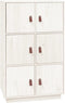 vidaXL - Hoge - kast - 67x40x108,5 - cm - massief - grenenhout - wit