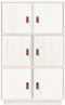 vidaXL - Hoge - kast - 67x40x108,5 - cm - massief - grenenhout - wit