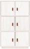 vidaXL - Hoge - kast - 67x40x108,5 - cm - massief - grenenhout - wit