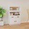 vidaXL - Hoge - kast - 67x40x108,5 - cm - massief - grenenhout - wit
