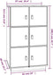 vidaXL - Hoge - kast - 67x40x108,5 - cm - massief - grenenhout - wit