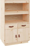 vidaXL - Hoge - kast - 67x40x108,5 - cm - massief - grenenhout - wit