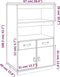 vidaXL - Hoge - kast - 67x40x108,5 - cm - massief - grenenhout - wit