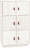 vidaXL - Hoge - kast - 67x40x108,5 - cm - massief - grenenhout - wit