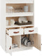 vidaXL - Hoge - kast - 67x40x108,5 - cm - massief - grenenhout - wit