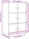 vidaXL - Hoge - kast - 67x40x108,5 - cm - massief - grenenhout - wit