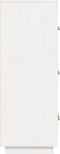 vidaXL - Hoge - kast - 67x40x108,5 - cm - massief - grenenhout - wit