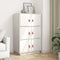 vidaXL - Hoge - kast - 67x40x108,5 - cm - massief - grenenhout - wit