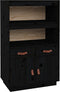 vidaXL - Hoge - kast - 67x40x108,5 - cm - massief - grenenhout - zwart
