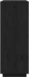 vidaXL - Hoge - kast - 67x40x108,5 - cm - massief - grenenhout - zwart